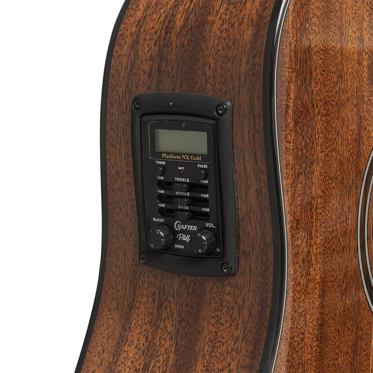 CRAFTER ABLE D635CE N Dreadnought Elektrisk-akustisk Guitar med Massiv Mahognitop