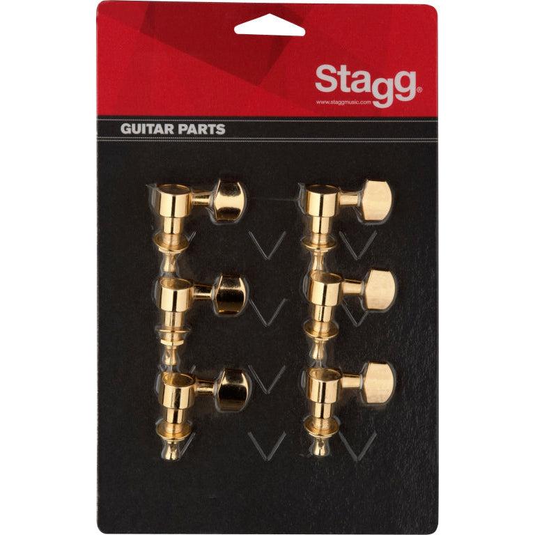 Stagg KG673GD 6 guitar mekanikker til el- eller western guitar, forgyldt
