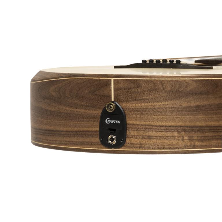 Crafter BIG MINO BK WLN Akustisk-elektrisk Guitar med Massivt Grantræsdæk