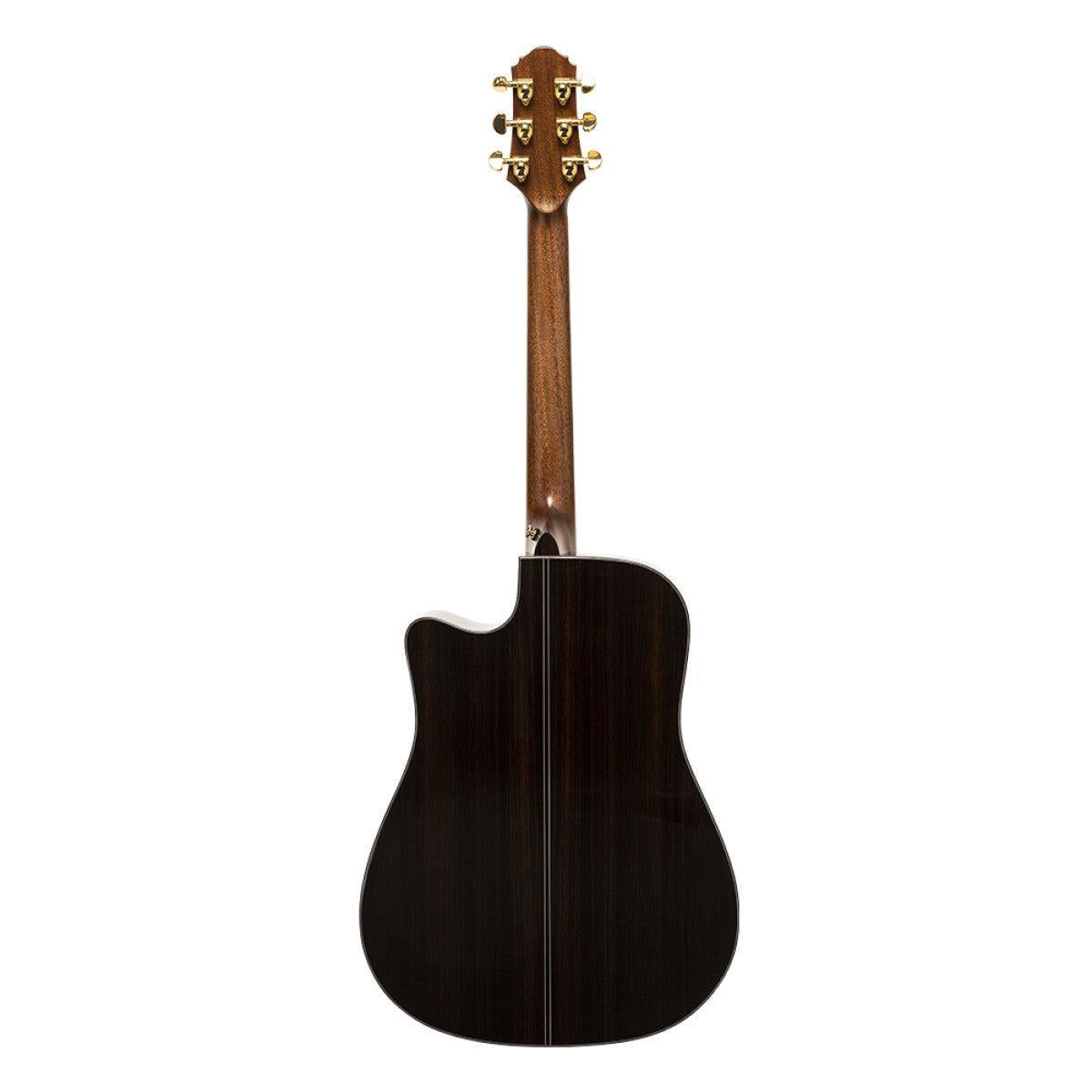 Crafter LX D-1000CE Cutaway Dreadnought Akustisk-elektrisk Guitar med Massiv Gran Dæk