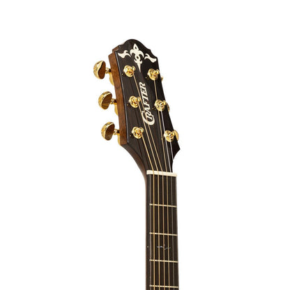 Crafter LX D-1000CE Cutaway Dreadnought Akustisk-elektrisk Guitar med Massiv Gran Dæk