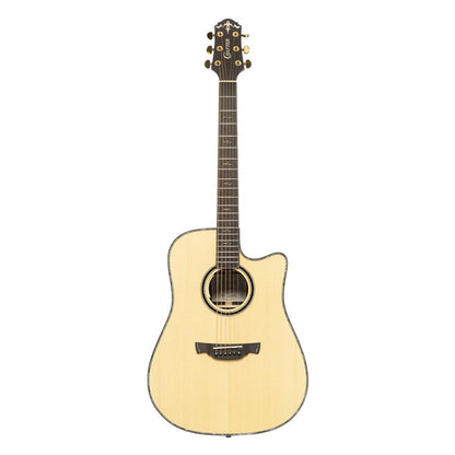 Crafter LX D-1000CE Cutaway Dreadnought Akustisk-elektrisk Guitar med Massiv Gran Dæk