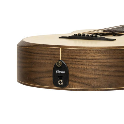 Crafter MINO BK WLN Akustisk-elektrisk Guitar med Massivt Grantræsdæk