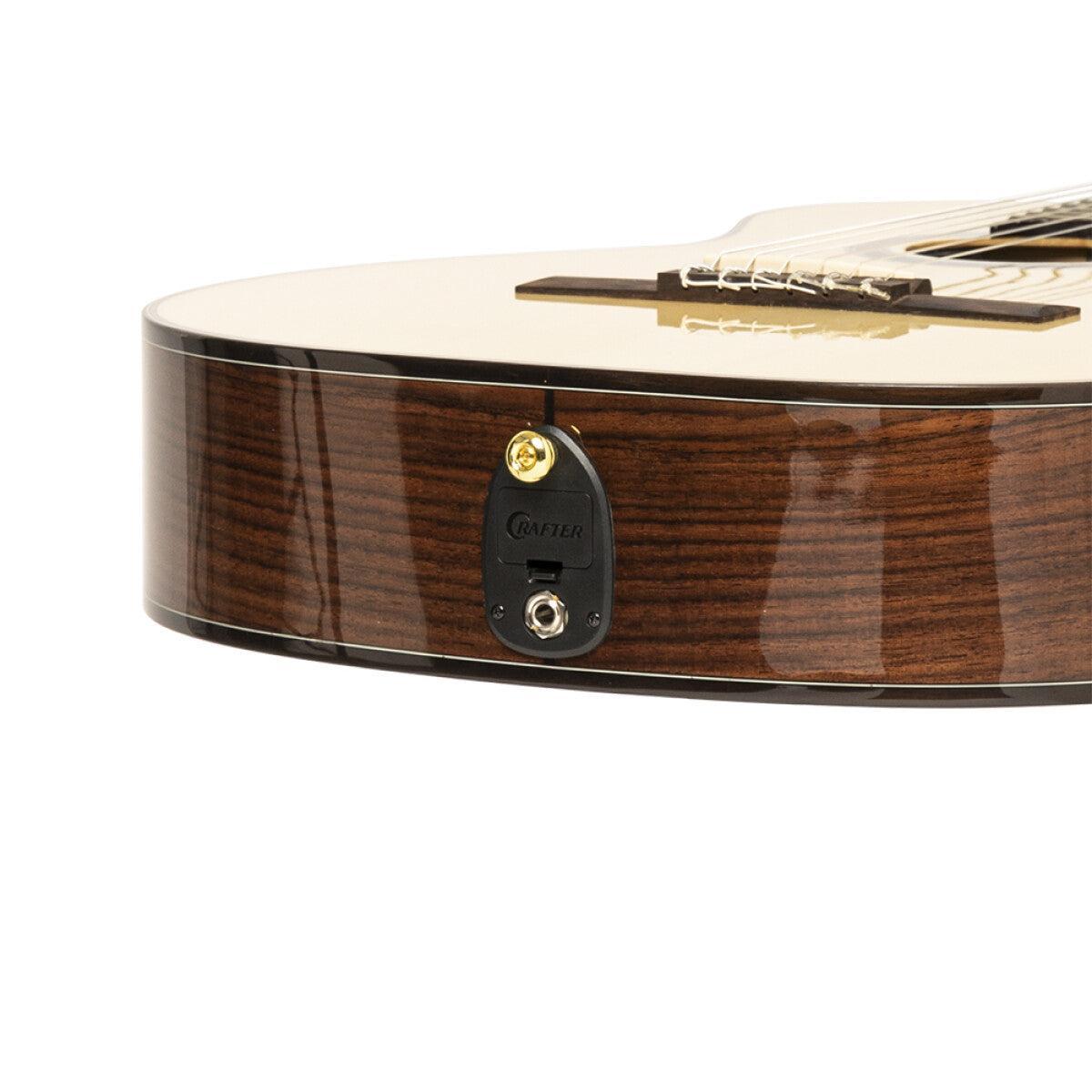 Crafter SNT 20CE PRO Klassisk Elektrisk Guitar med Massivt Grantræsdæk