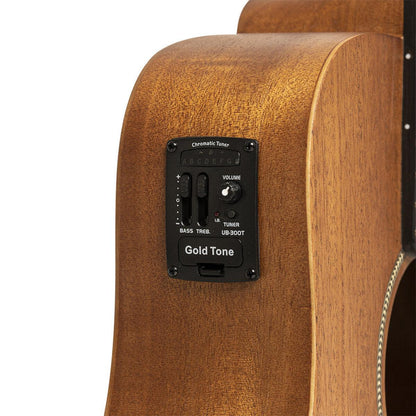 Gold Tone M-BASS25 25" akustisk-elektrisk mikrobas med mahognitop og taske inkluderet