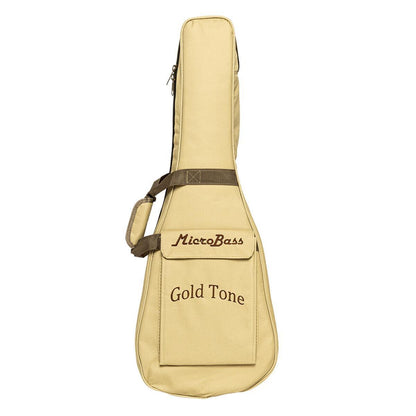 Gold Tone M-BASS25/FL/L Venstrehåndet fretless mikrobas med massiv mahogni-dæk og taske – 25"