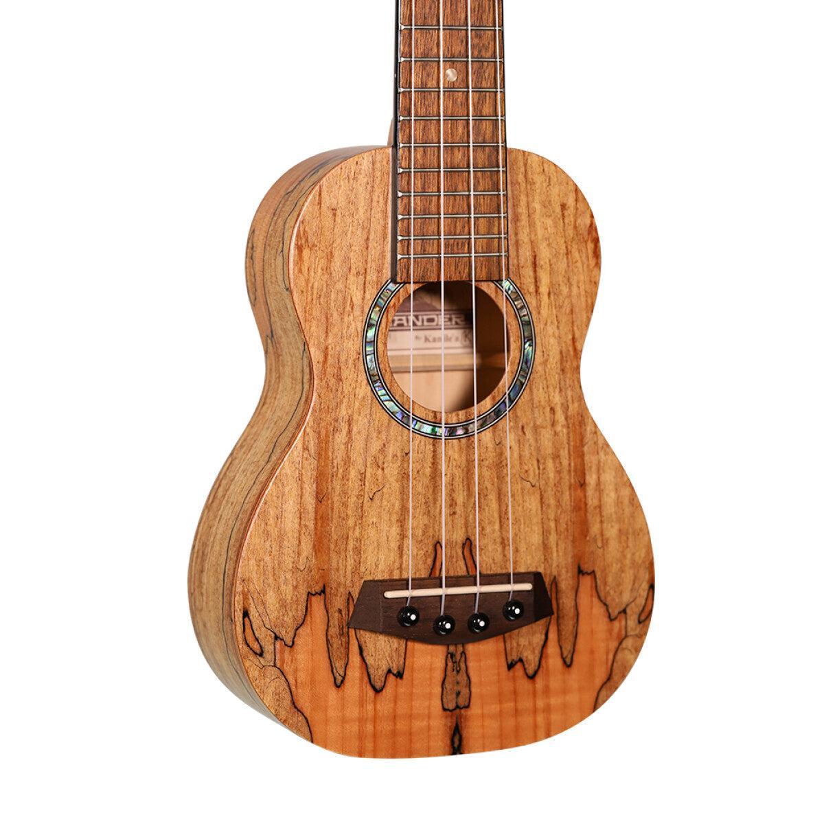 Islander MAS-4 Traditional soprano ukulele with spalted maple top