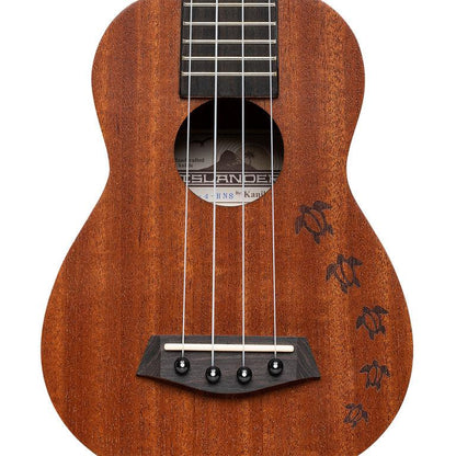 Islander MS-4-HNS Traditional soprano ukulele med mahogni dæk og Honu-skildpadden indgraveret