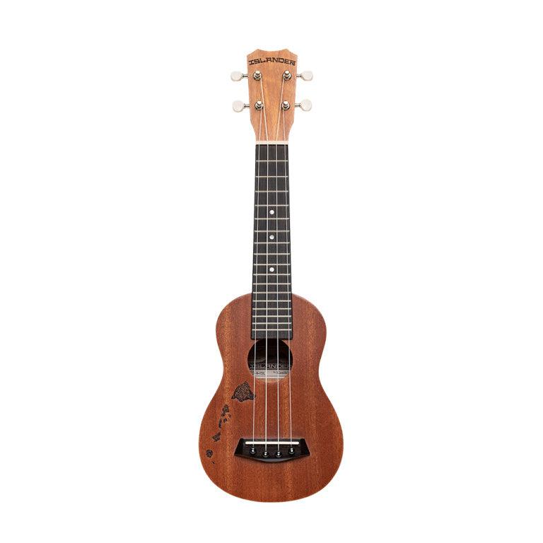 Islander MS-4-ISL Traditional soprano ukulele med mahogni dæk og Hawaii øgruppen indgraveret