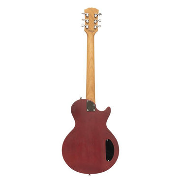 Stagg LP-style el-guitar m/P90, Cherry, venstrehåndet