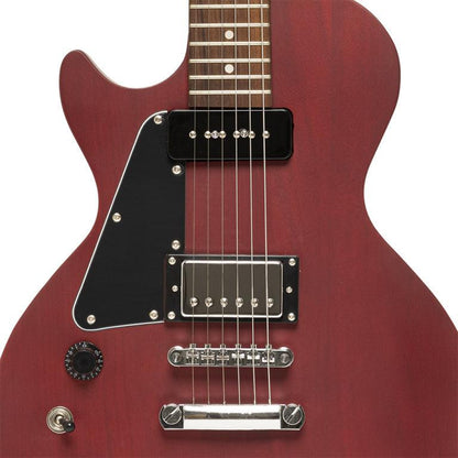 Stagg LP-style el-guitar m/P90, Cherry, venstrehåndet