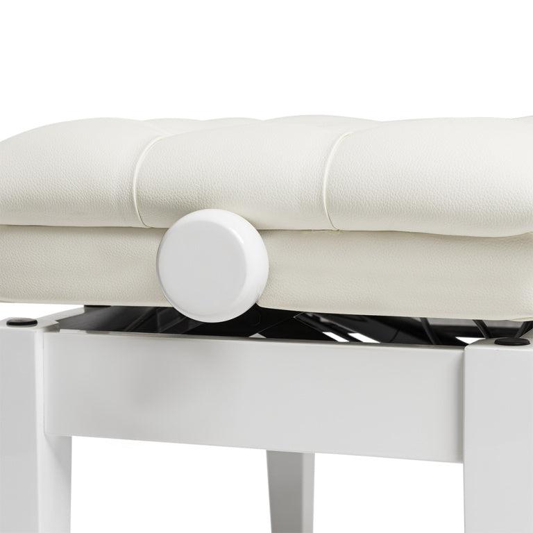 Stagg PBH 850 hydraulisk klaverbænk, højglans hvid m/hvidt vinyl sæde