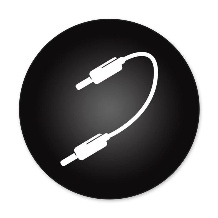 Stagg patch kabel, vinkel jack til vinkel jack mono, 10 cm