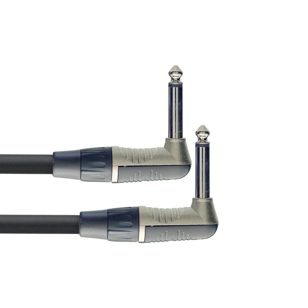 Stagg patch kabel, vinkel jack til vinkel jack mono, 10 cm