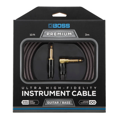 Boss Premium Instrumentkabel med straight - right-angle 1/4'' tilslutning