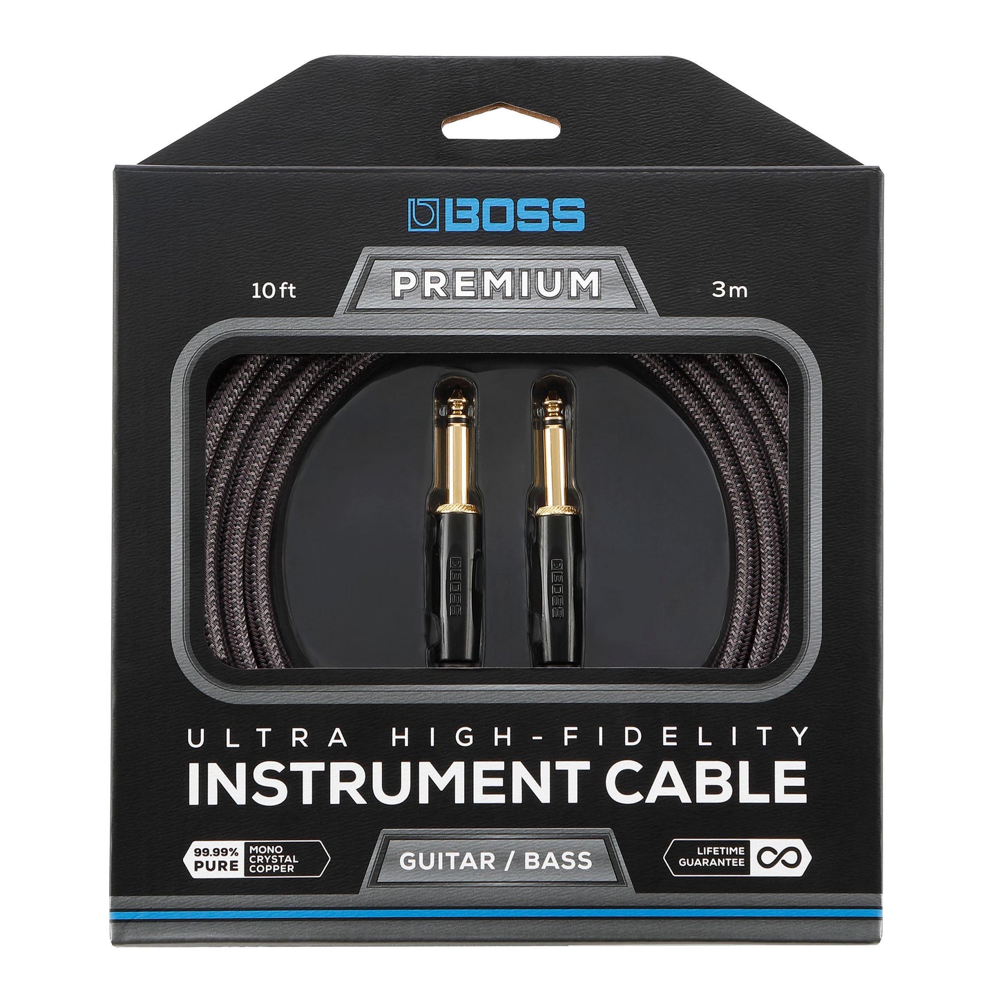 Boss Premium Instrumentkabel, raka 1/4" kontakter 