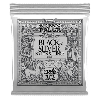 Ernie Ball 2406 Black & Silver Nylon Strenge til Klassisk Guitar - BORG SOUND