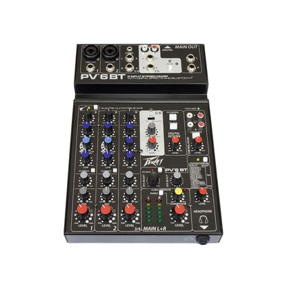 Peavey PV-6BT 6-kanals mixer m/USB og Bluetooth