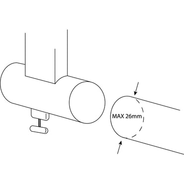 Stagg KXS-AE overdel til keyboard stativ, passer på  26 mm diameter rør