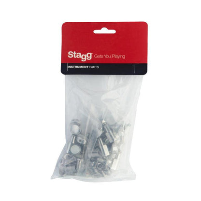Stagg SP-MH12WS-CH 6 x 6 mekanik för 12 gauge westerngitarr, krom