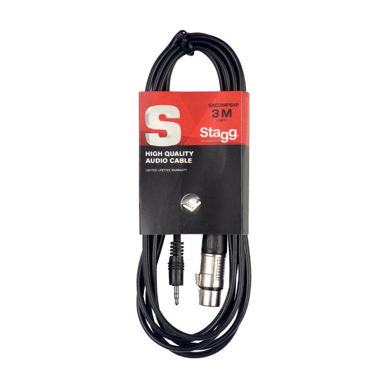 Stagg audio kabel, hun XLR til han mini jack - 1 m