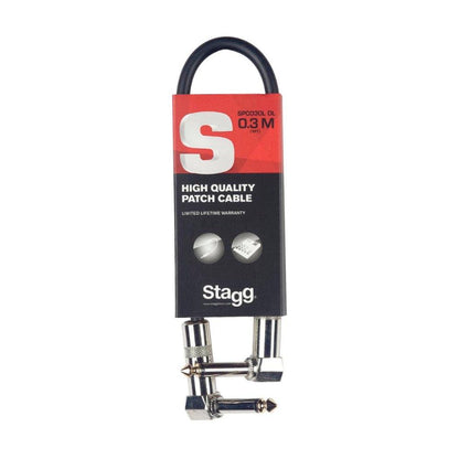 Stagg mono patch kabelvinkel Jack/Jack - 10 cm